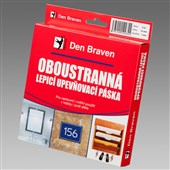 DEN BRAVEN Oboustranně lepicí upevňovací páska v krabičce -  19*2mm*10bm